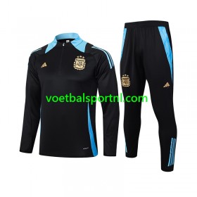 Argentinië Zwart Trainings Sweatshirt Pak 2024